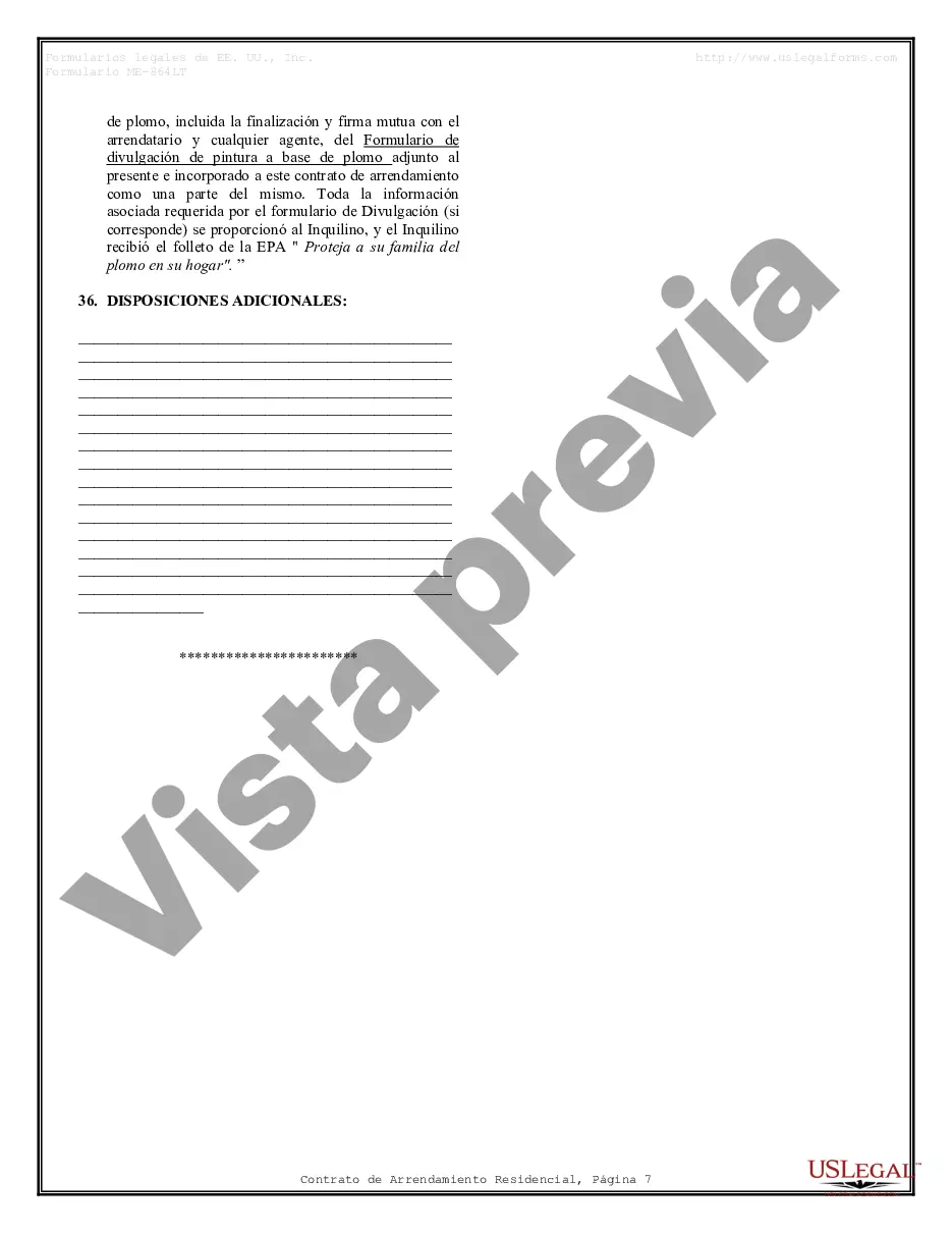 Preview Contrato de arrendamiento de alquiler residencial