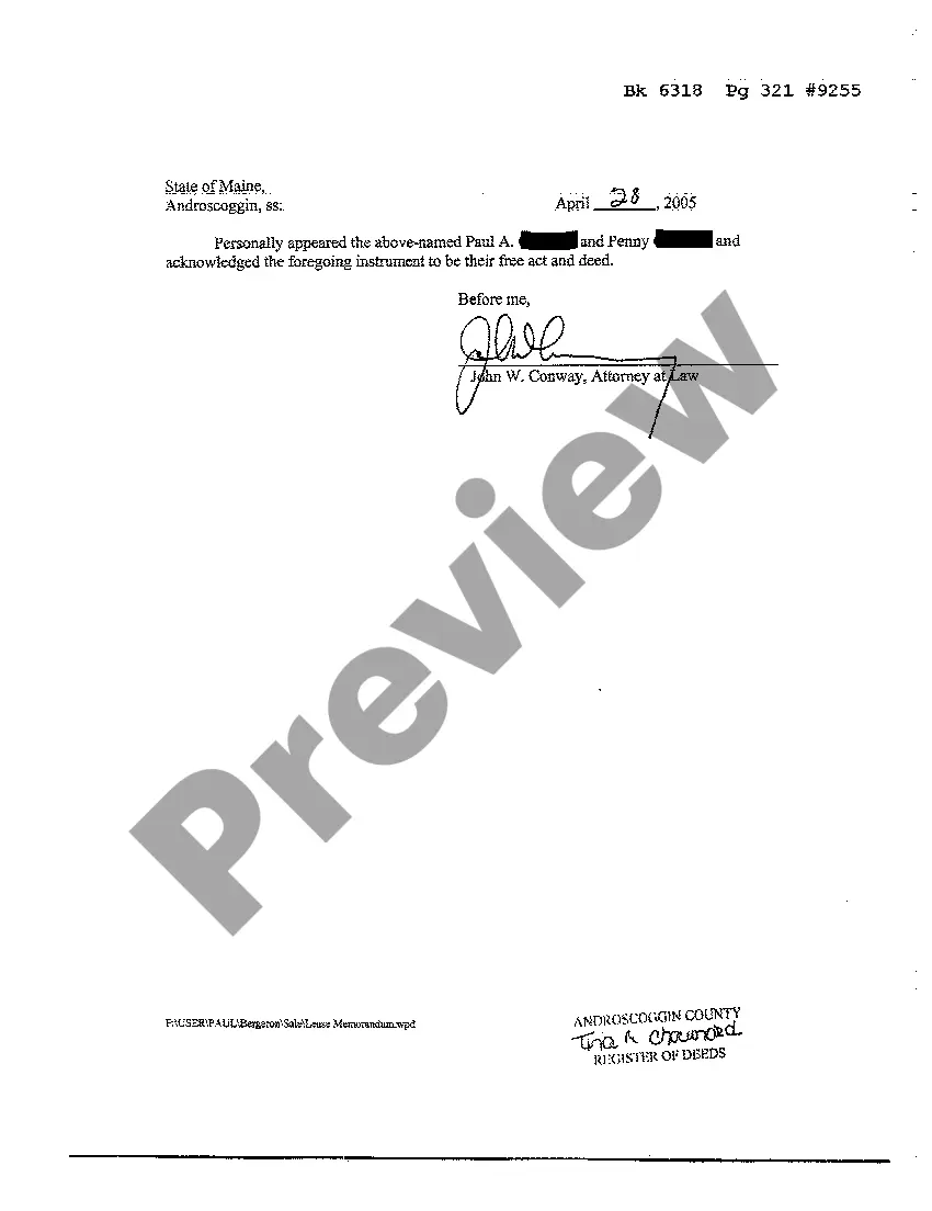 Preview Memorandum of Lease