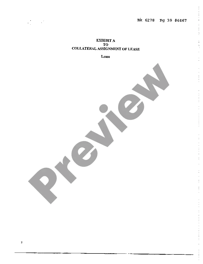 Preview Collateral Assignment of Lease