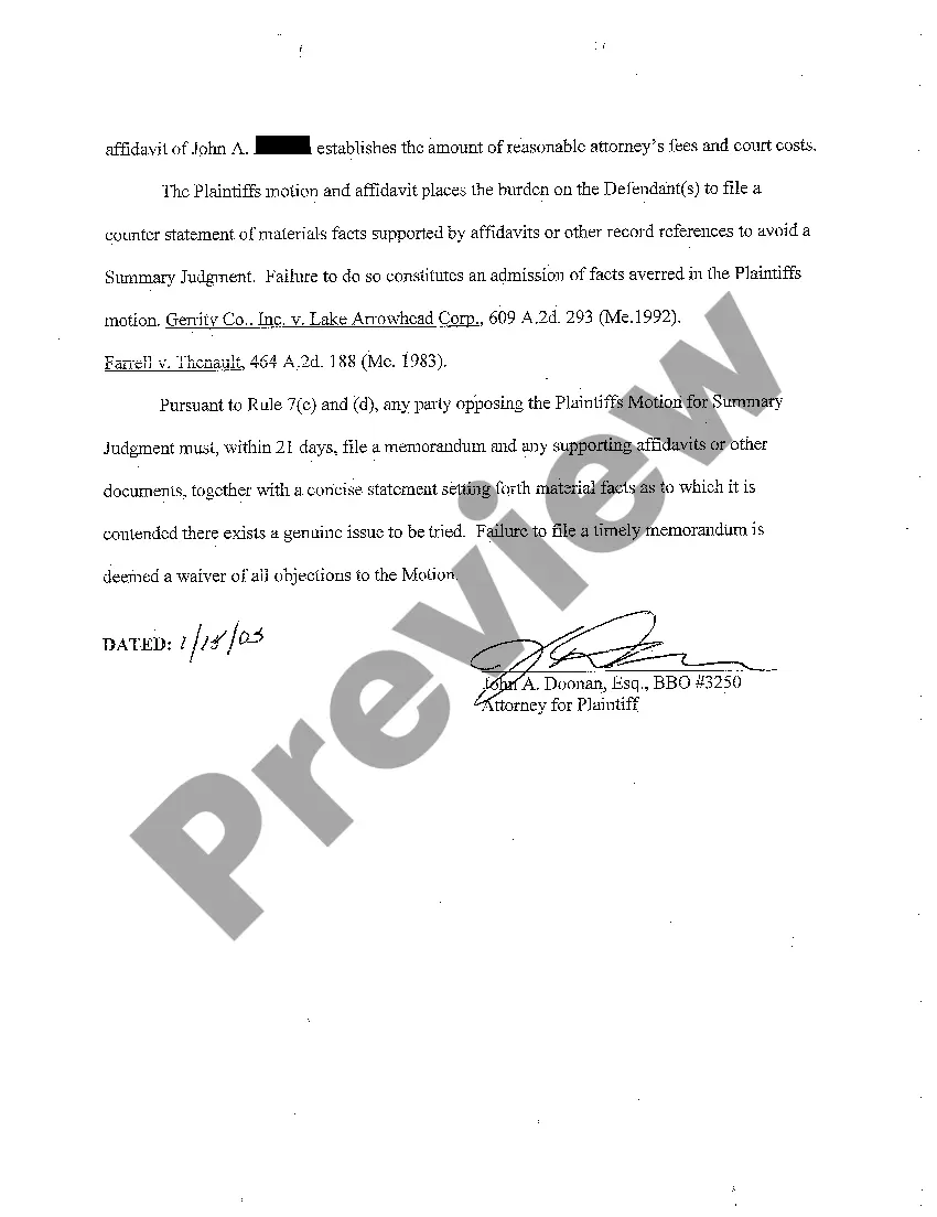 Get A07 Memorandum In Support of Motion For Summary Judgment Preview A07 Memorandum In Support of Motion For Summary Judgment