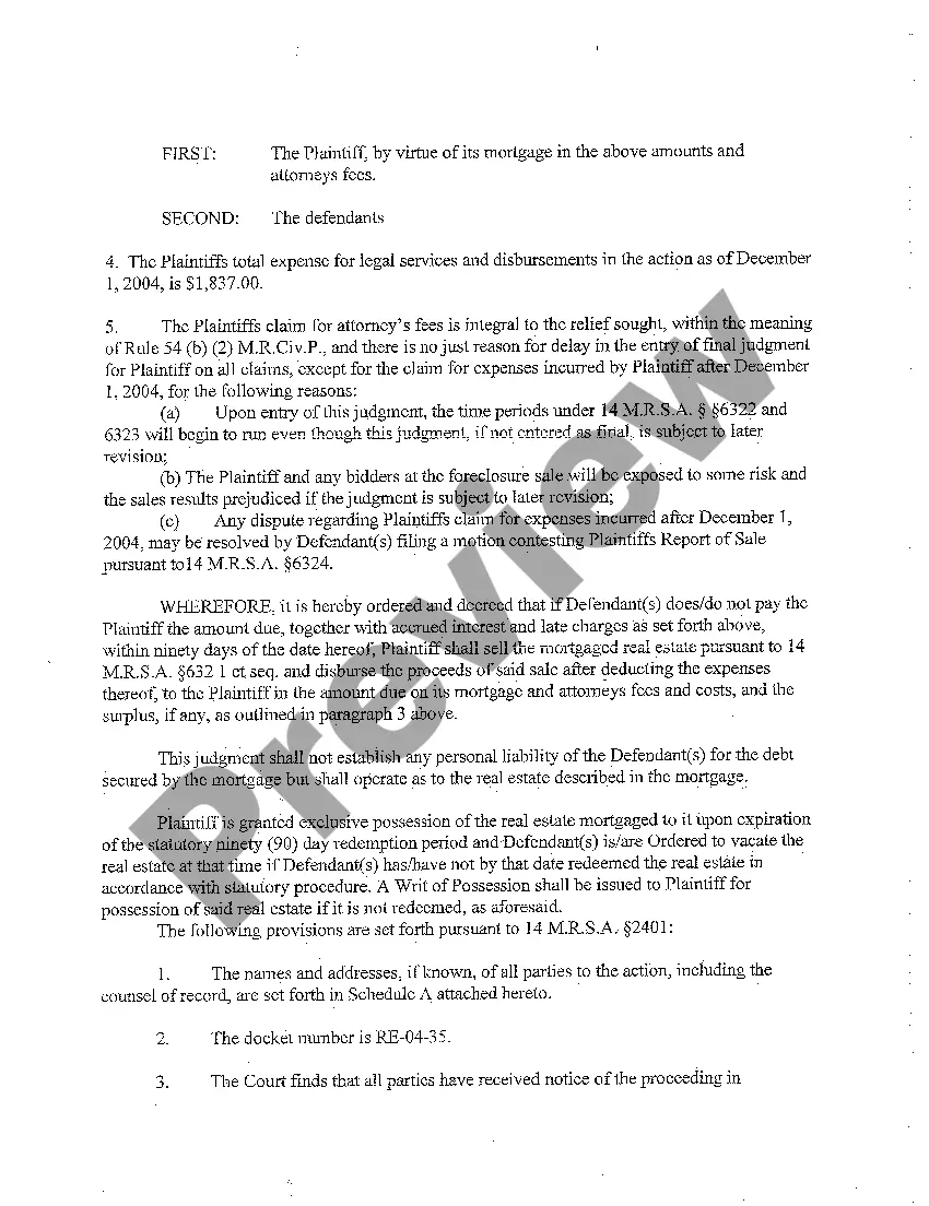 Get A11 Judgment of Foreclosure and Sale Preview A11 Judgment of Foreclosure and Sale