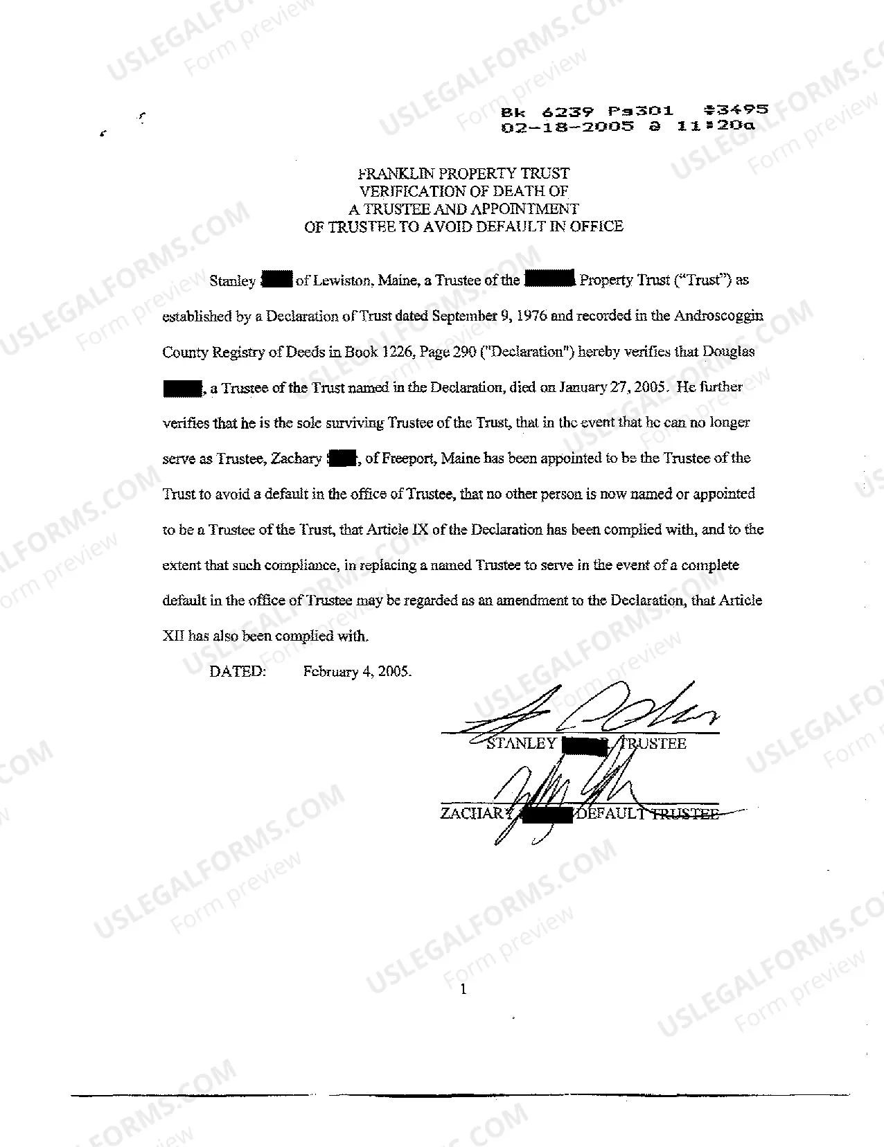 Preview Memorandum of Termination of Corporate Lease