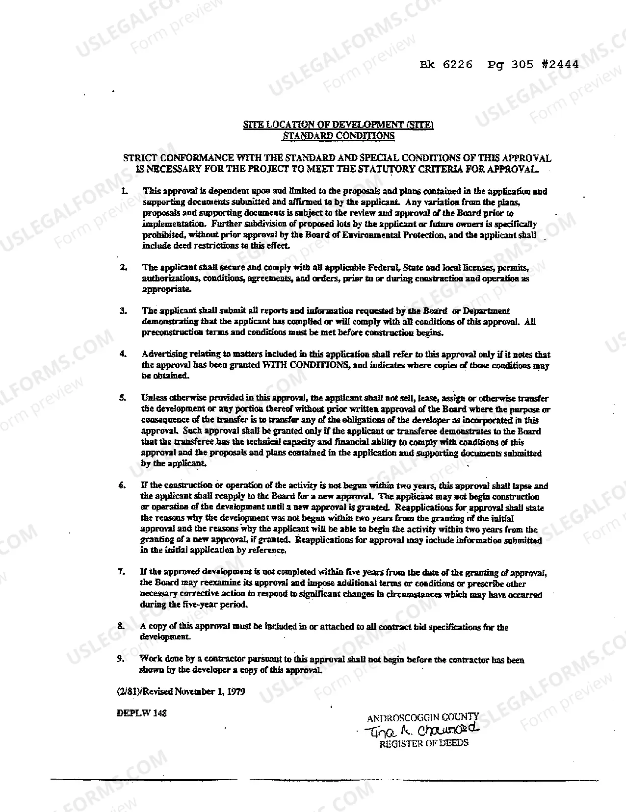 Preview Environmental Condition Compliance Findings