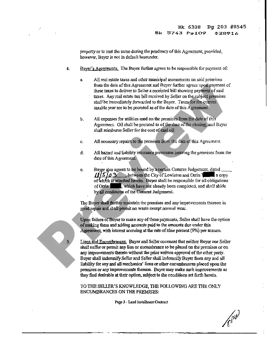 Preview A03 Land Installment Contract