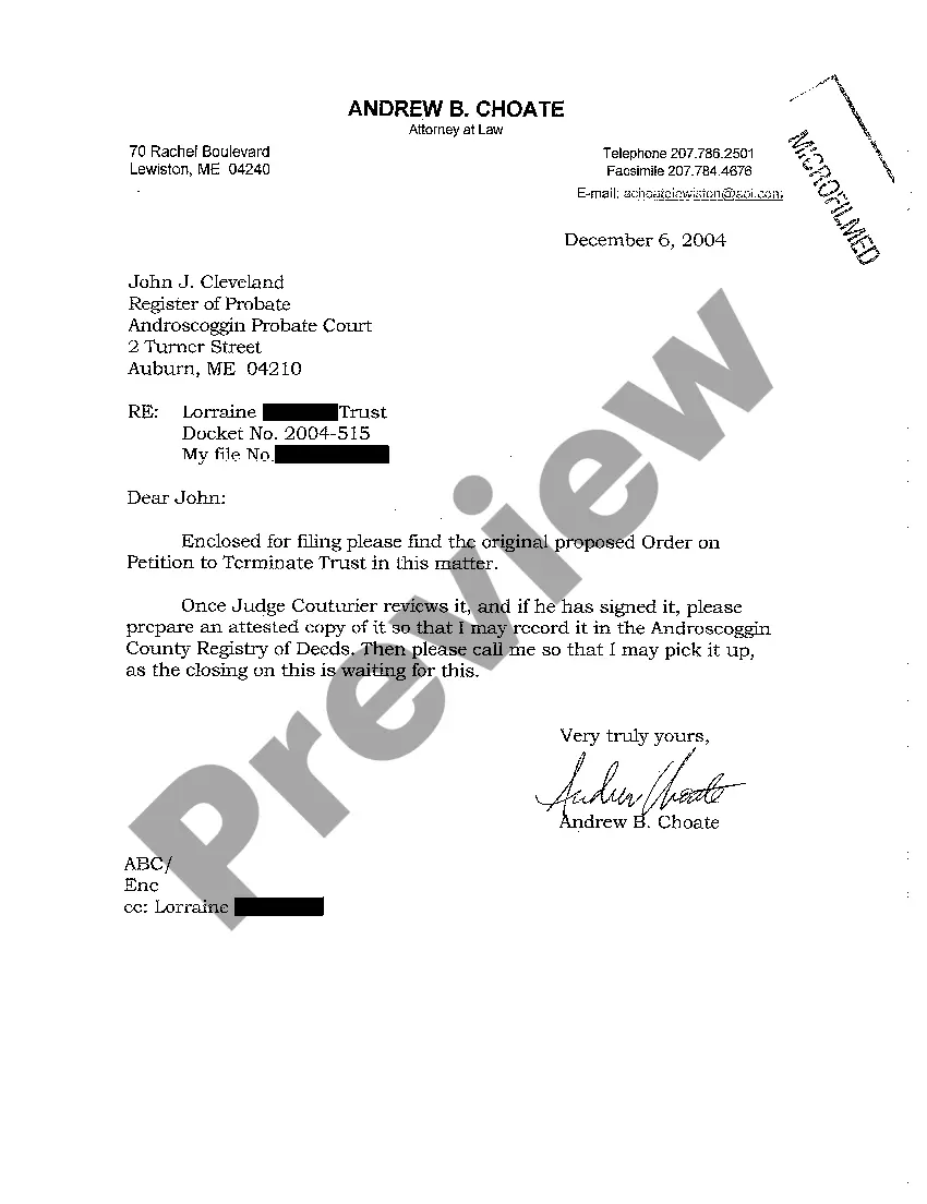 Get A04 Order on Petition to Terminate Trust Preview A04 Order on Petition to Terminate Trust