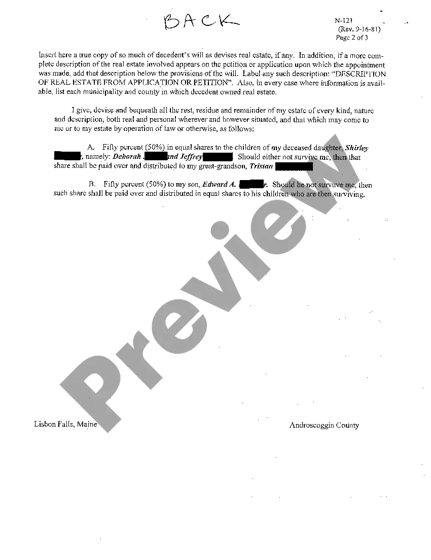 Preview Acceptance of Appointment of Personal Representative