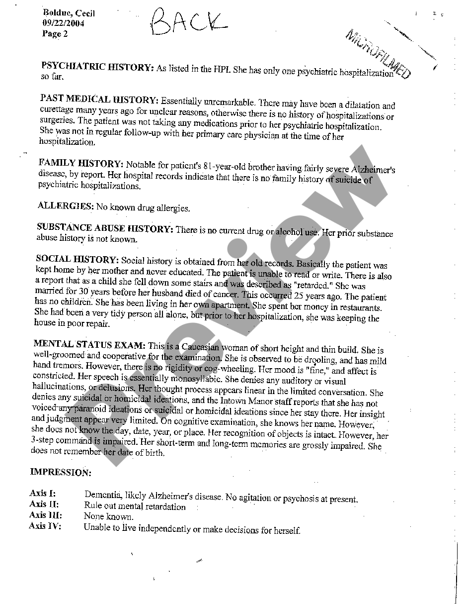 Maine Initial Psychiatric Evaluation Initial Psychiatric Evaluation