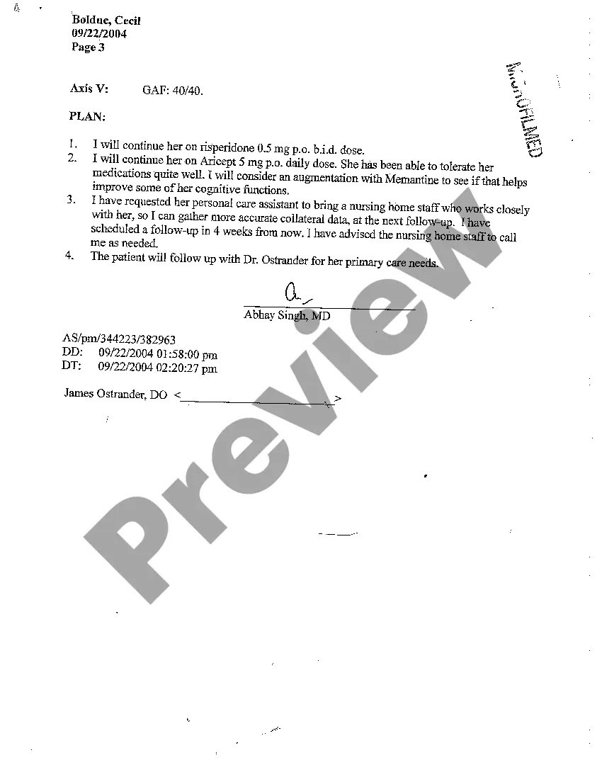 Preview A09 Initial Psychiatric Evaluation