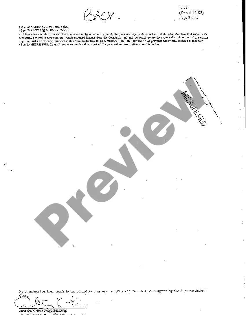 Preview A06 Notice to Personal Representative regarding Appointment - Also Acceptance of Appointment