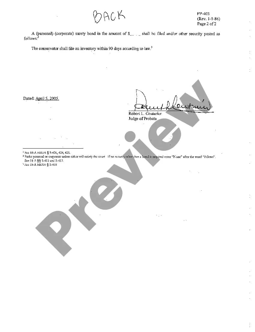 Preview A04 Appointment of Conservator