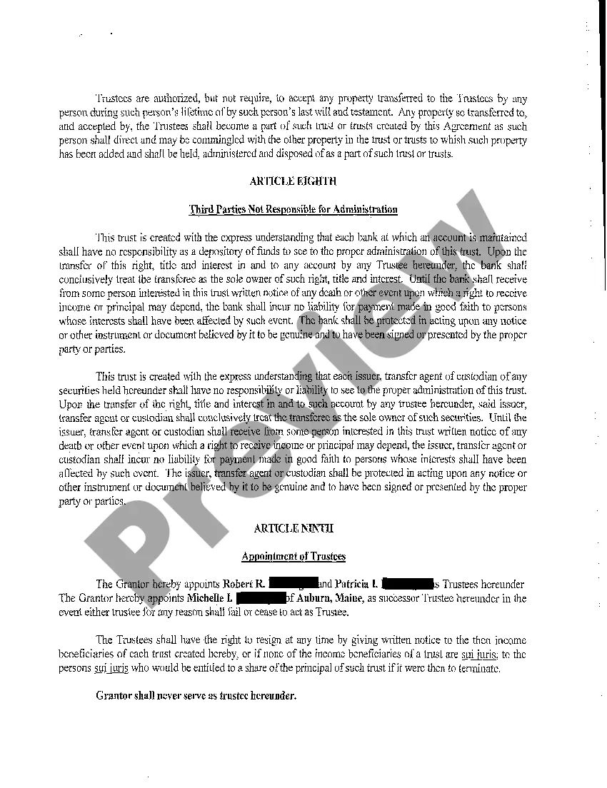 Get A05 Declaration of Trust Preview A05 Declaration of Trust