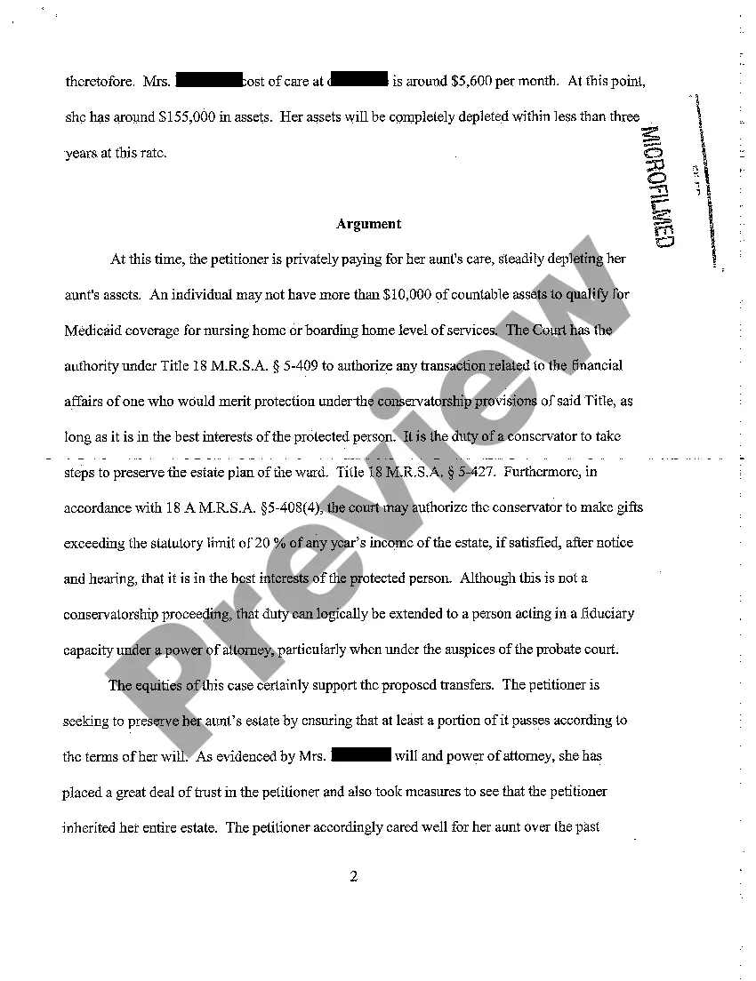 Preview A04 Memorandum in Support of Petition for Single Transaction Authority