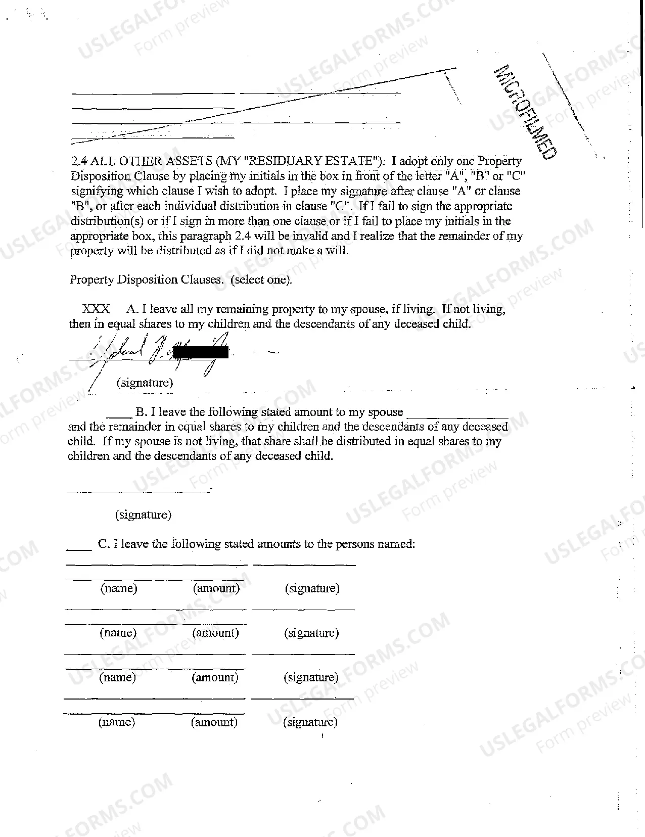 Preview A03 Maine Statutory Will