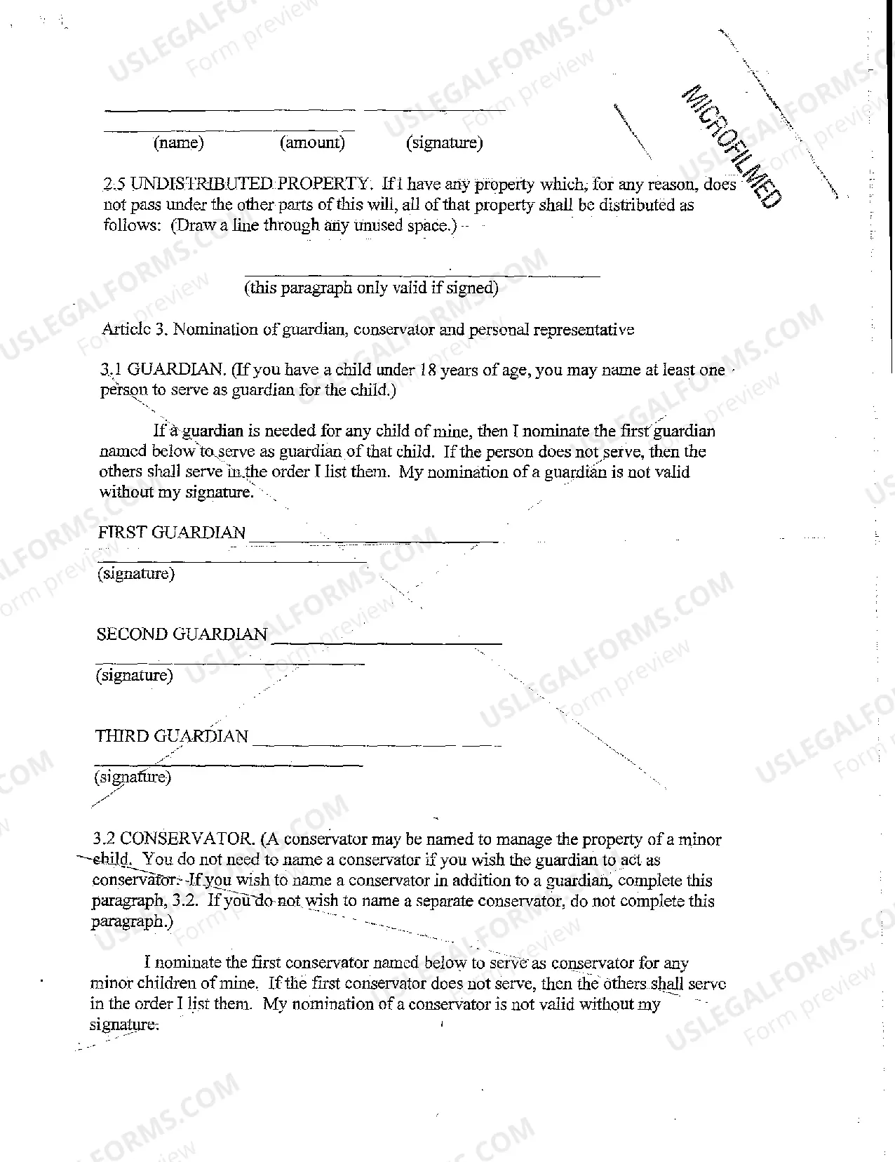 Preview A03 Maine Statutory Will