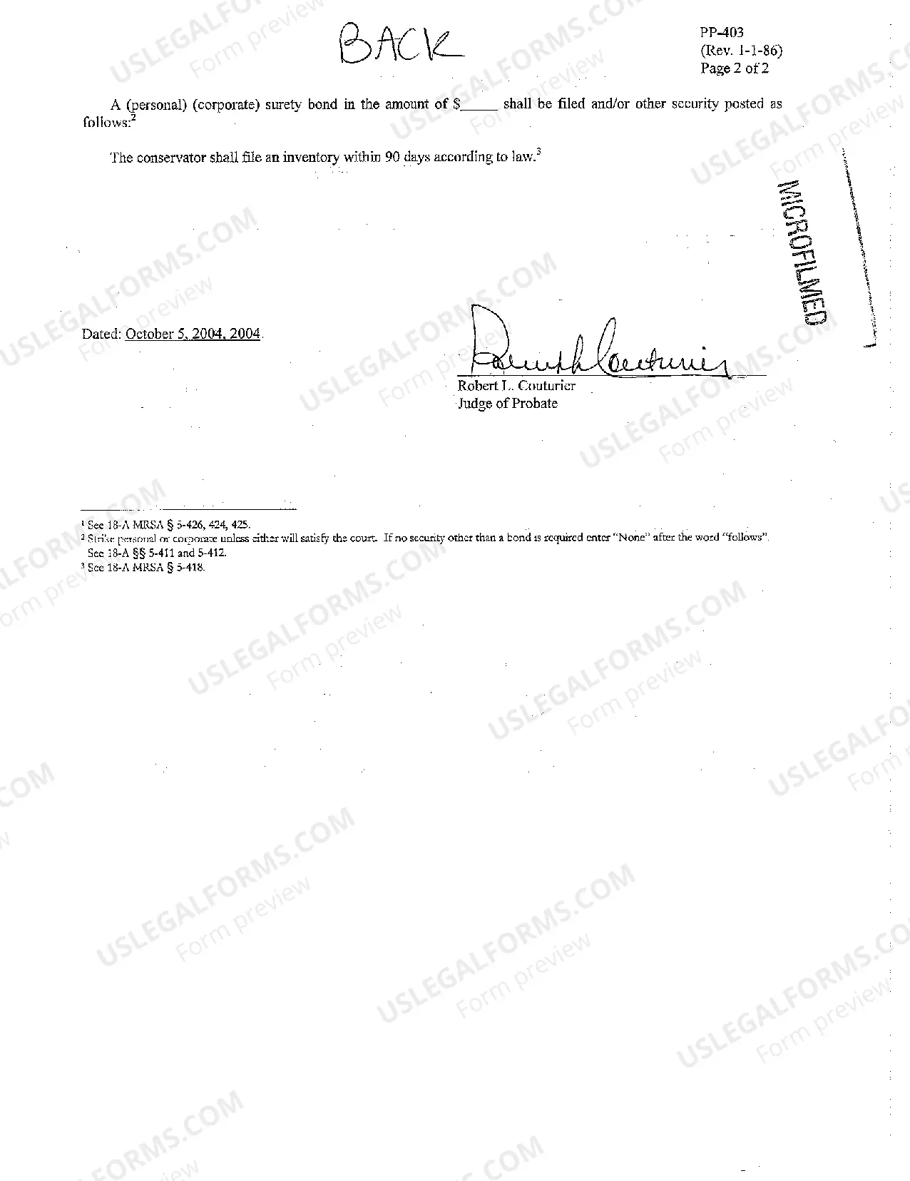 Preview A03 Appointment of Conservator