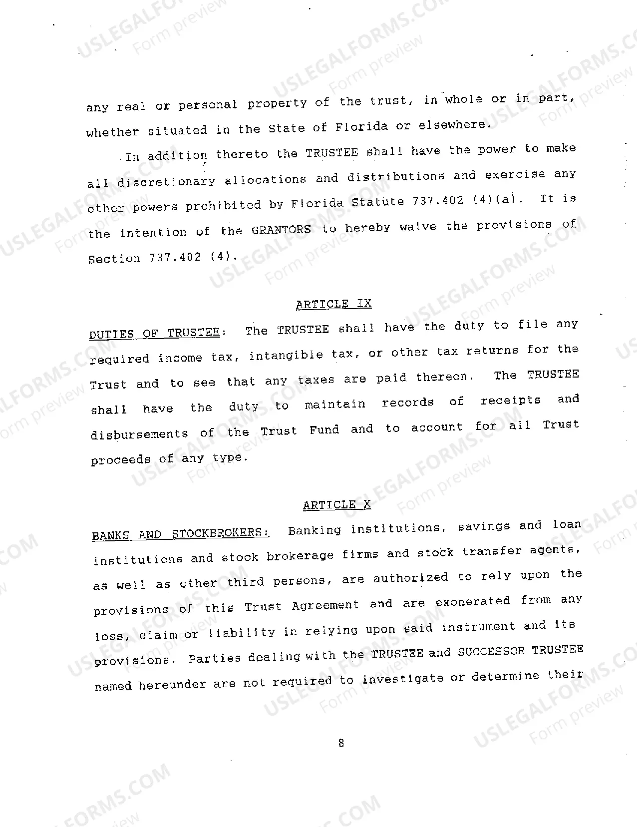 Preview A04 Revocable Living Trust Agreement