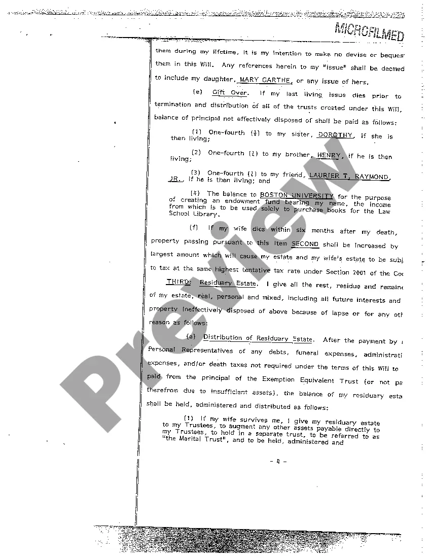 Get A03 Exhibit A - Last Will and Testament of Decedent Preview A03 Exhibit A - Last Will and Testament of Decedent