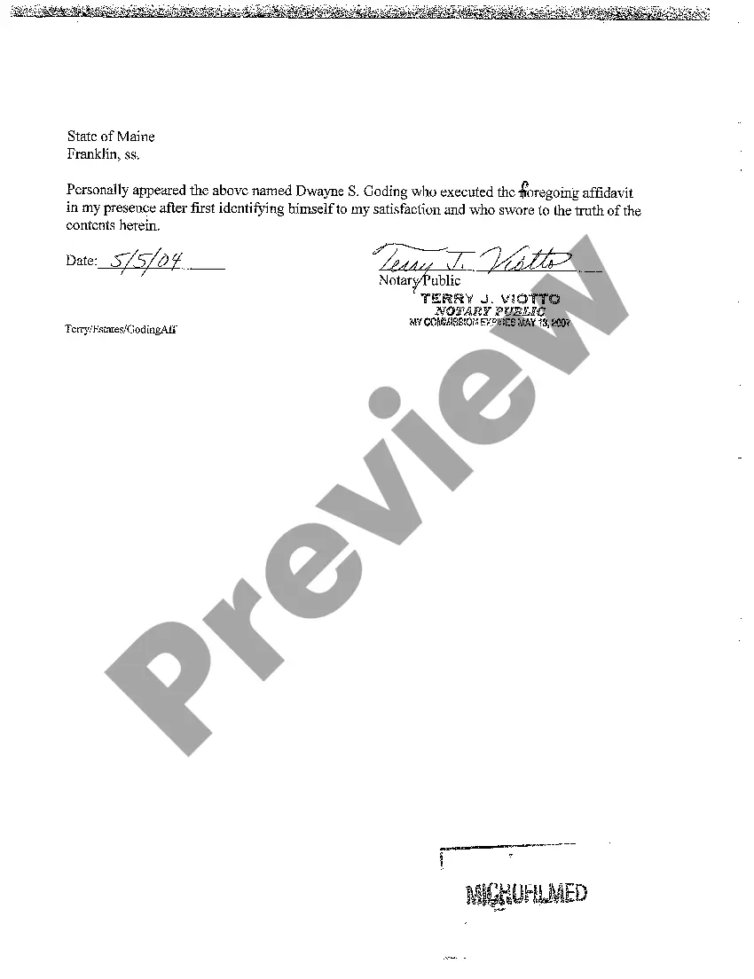 Preview A03 Affidavit of Grandson to Decedent in Support of Complaint to Determine Heirs