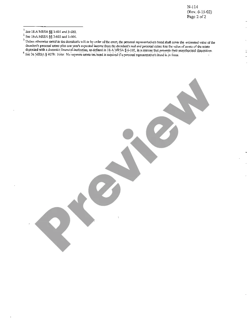 Preview A04 Notice to Personal Representative regarding Appointment - Also Acceptance of Appointment