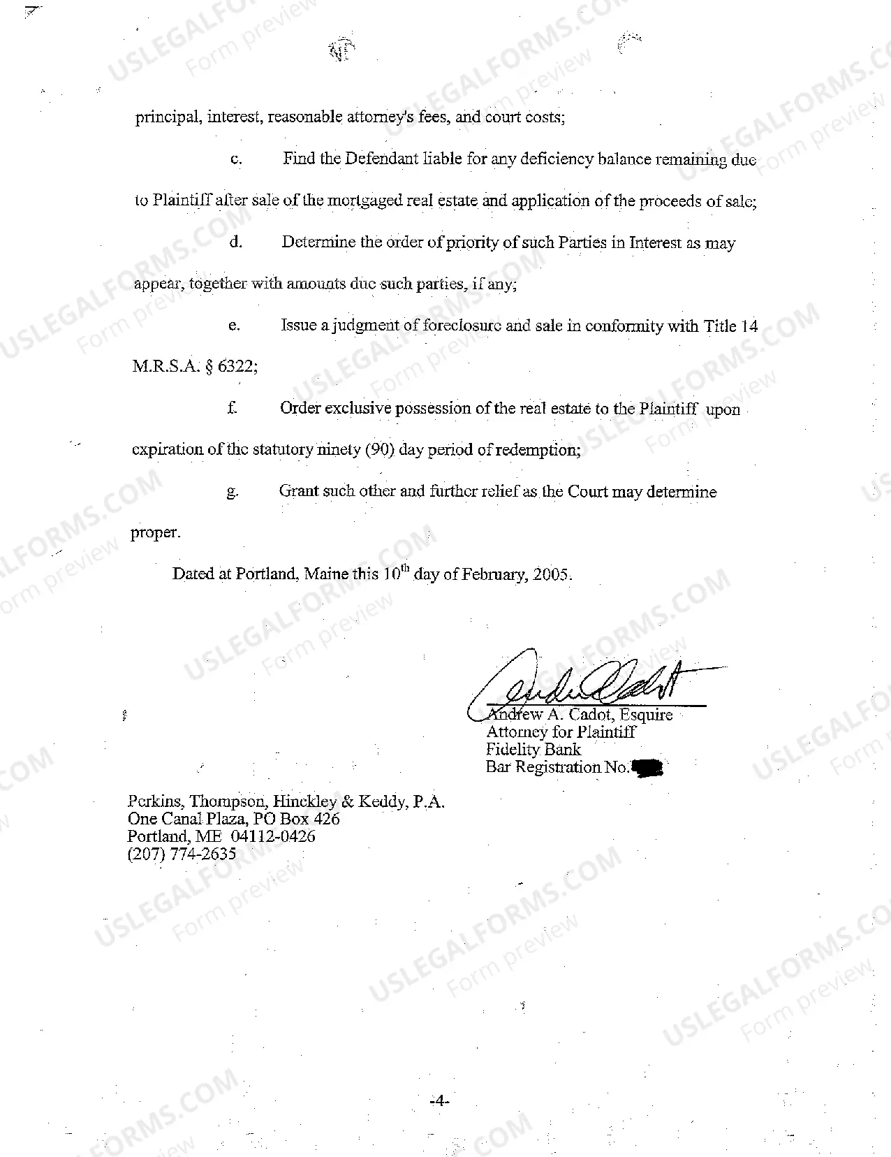 Preview A01 Complaint for Foreclosure of Mortgage Title to Real Estate is Involved