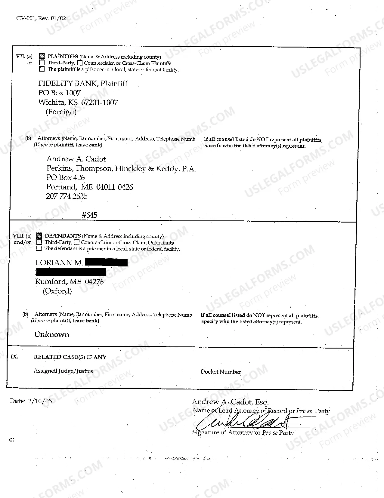 Preview A01 Complaint for Foreclosure of Mortgage Title to Real Estate is Involved