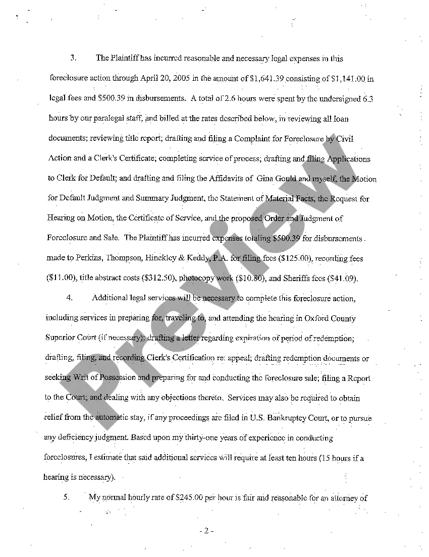 Preview A05 Application to Clerk for Entry of Default Against Party in Interest