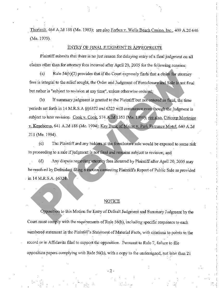 Get A07 Motion for Entry of Default Judgment, Summary Judgment, and Final Judgment Against Defendant with Supporting Memorandum Preview A07 Motion for Entry of Default Judgment, Summary Judgment, and Final Judgment Against Defendant with Supporting Memorandum