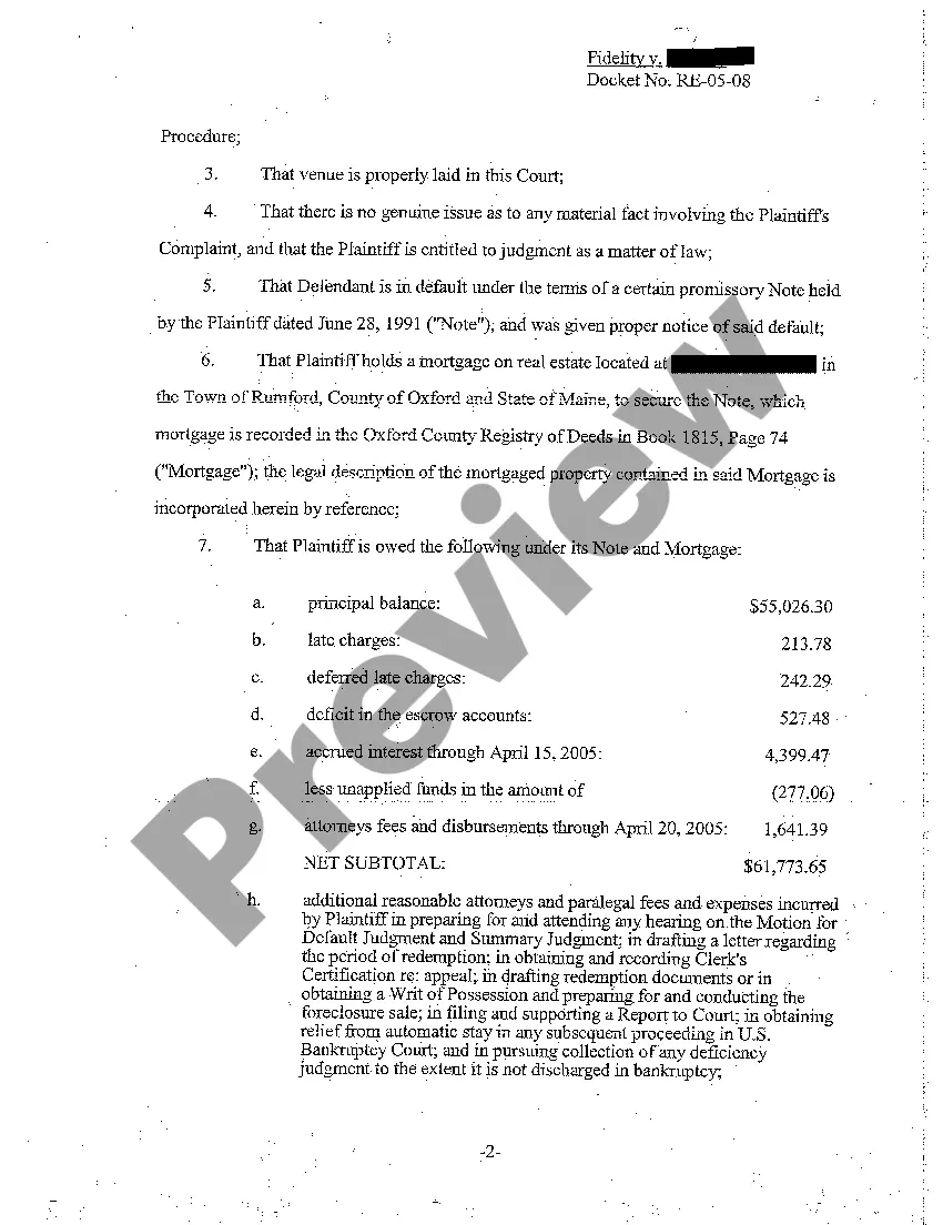Preview A08 Order and Judgment of Foreclosure and Sale and Entry of Final Judgment