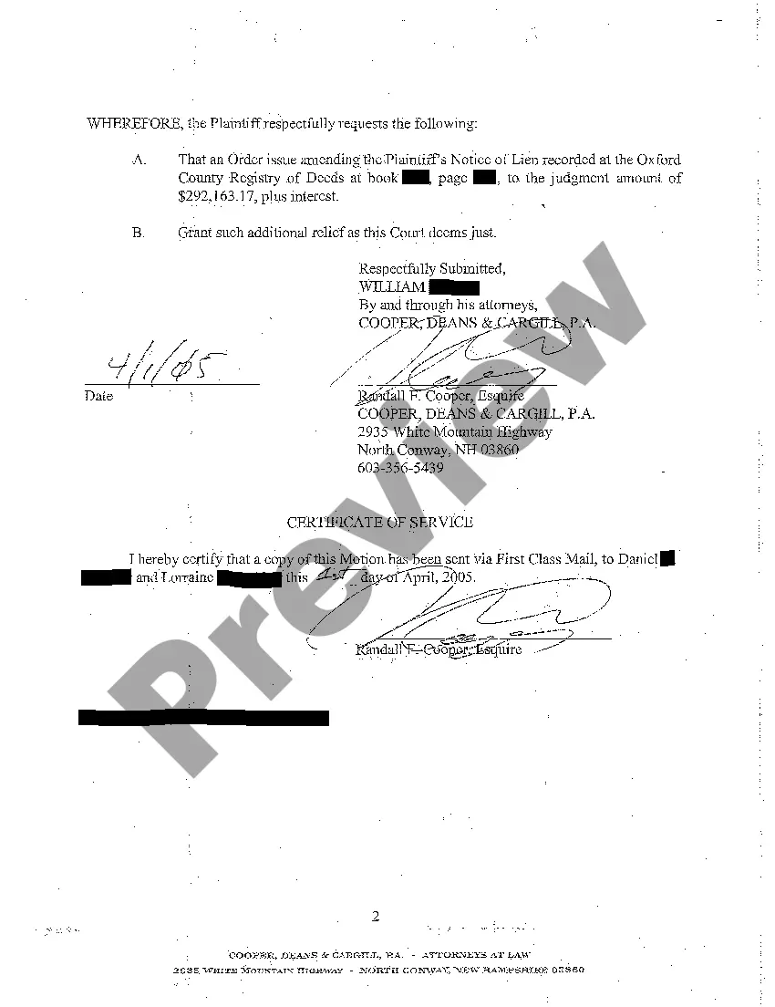 Preview A09 Motion to Amend Labor and Materials Lien