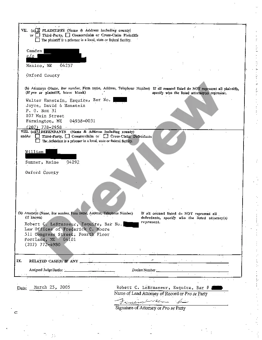 Preview A01 Motion for Approval of Personal Injury Settlement Pursuant to Maine Rule of Civil Procedure 17(A)