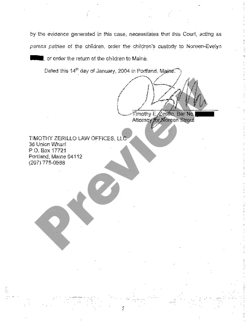 Get Petition for Writ of Habeas Corpus with Incorporated Memorandum of Law of Mother Attempting to Regain Custody of Children Preview Petition for Writ of Habeas Corpus with Incorporated Memorandum of Law of Mother Attempting to Regain Custody of Children