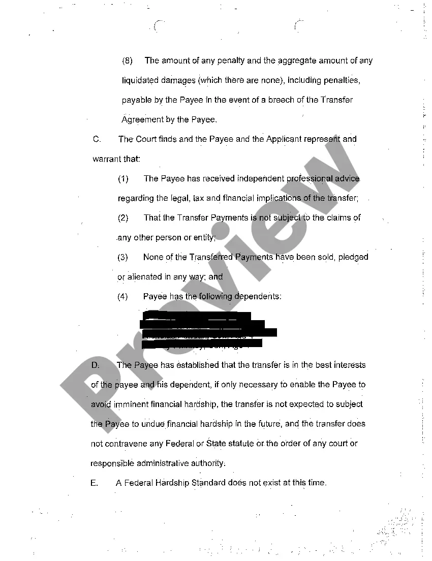 Get A02 Order of the Court to Transfer Structured Settlement Payment Rights Preview A02 Order of the Court to Transfer Structured Settlement Payment Rights