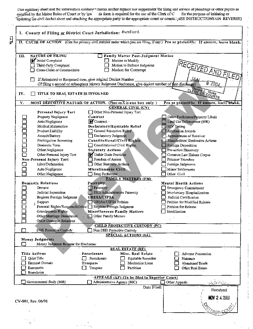 Preview A01 Complaint - Breach of Automobile Lease Contract Due to Severe Mechanical Malfunctions - Breach of Warranty - Unfair Trade Practices