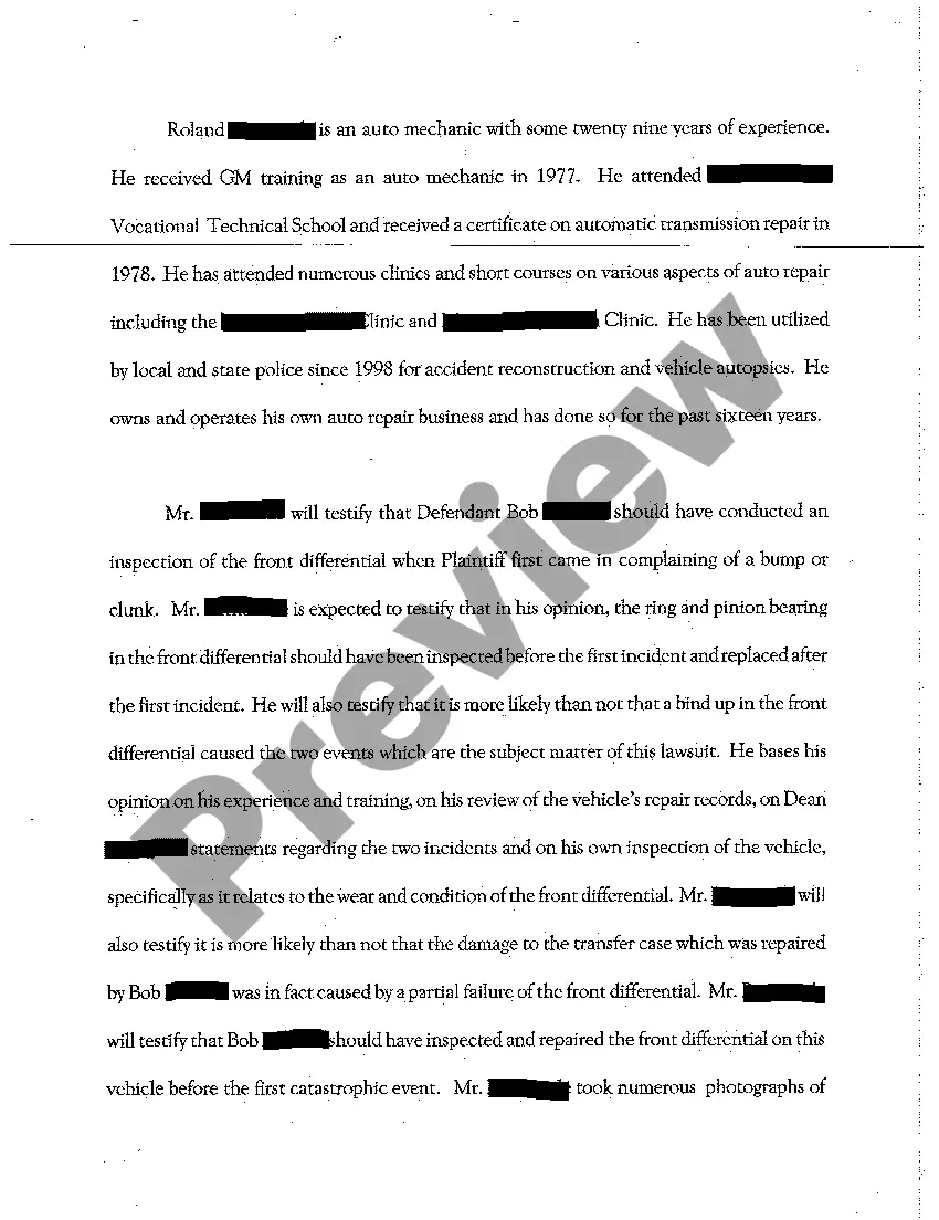 Preview A04 Plaintiff's Proposed Designation of Expert Witness and Information