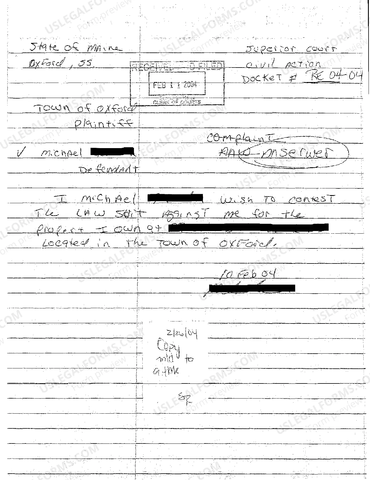 Preview A01 Complaint by City Against Property Owner for Public Nuisance Automobile Graveyard