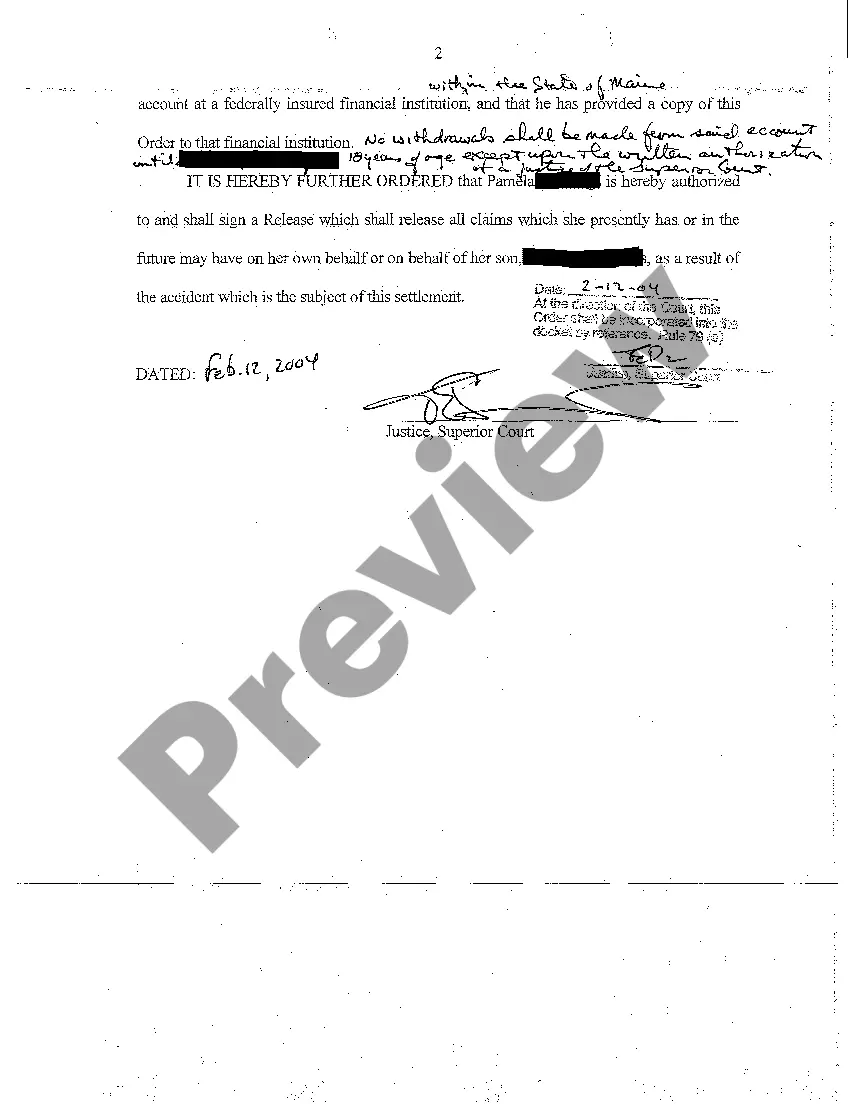 Preview A03 Order Approving Settlement