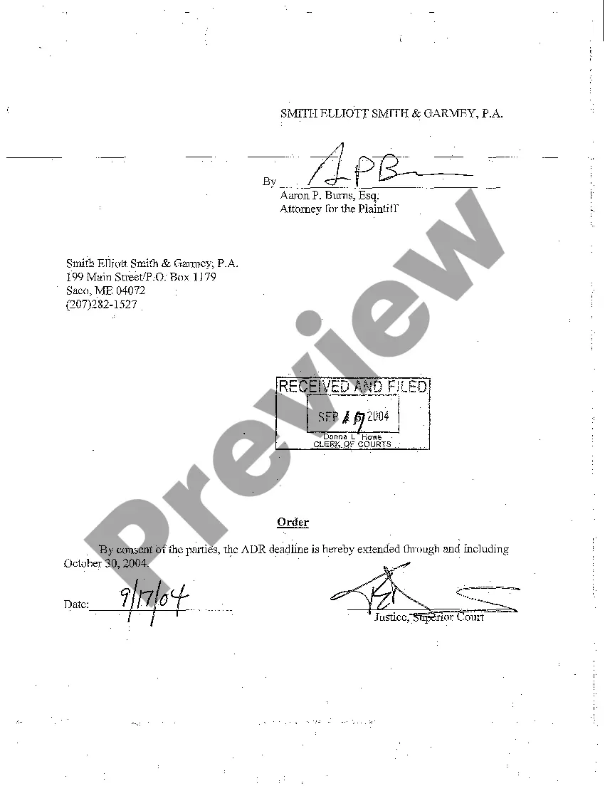 Preview A03 Motion to Extend Deadline to Conduct Alternative Dispute Resolution Pursuant to Rule 16B