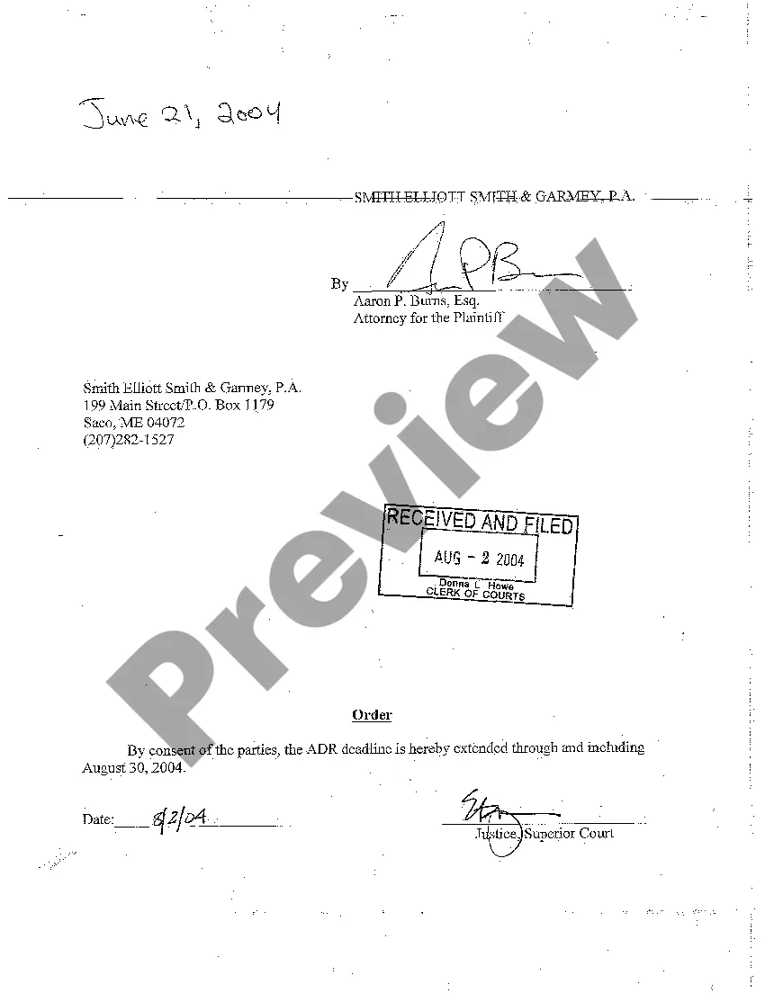 Preview A03 Motion to Extend Deadline to Conduct Alternative Dispute Resolution Pursuant to Rule 16B