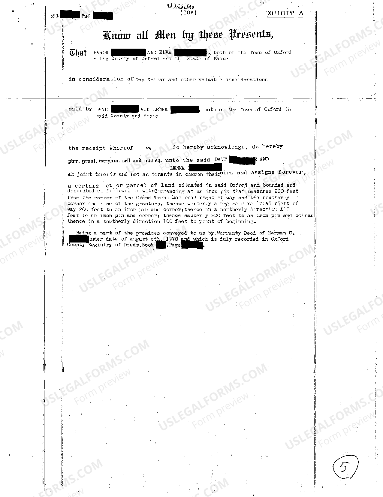 Maine Complaint for Declaratory Relief of Access Easement by