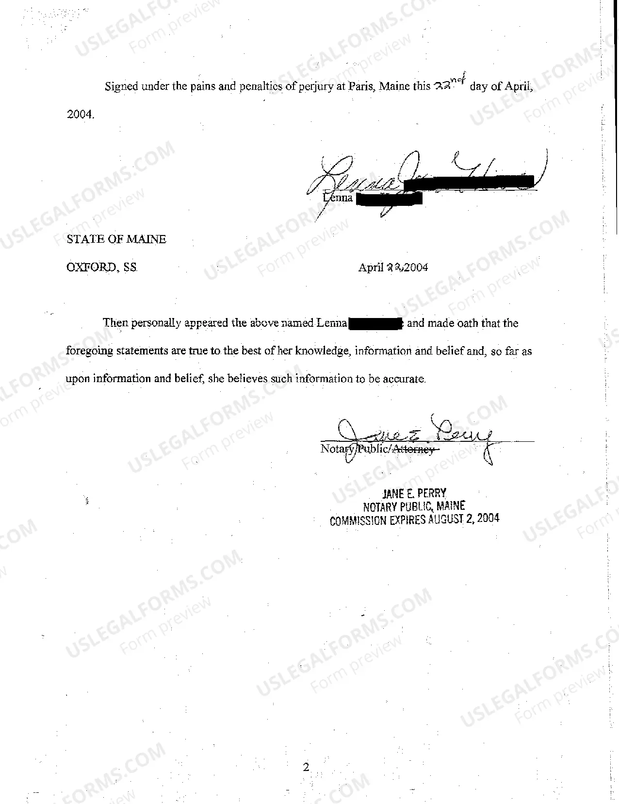 Preview A02 Federal Affidavit