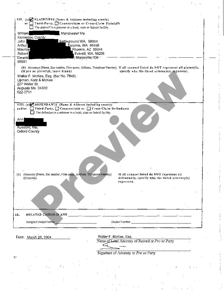 Preview A01 Complaint for Partition