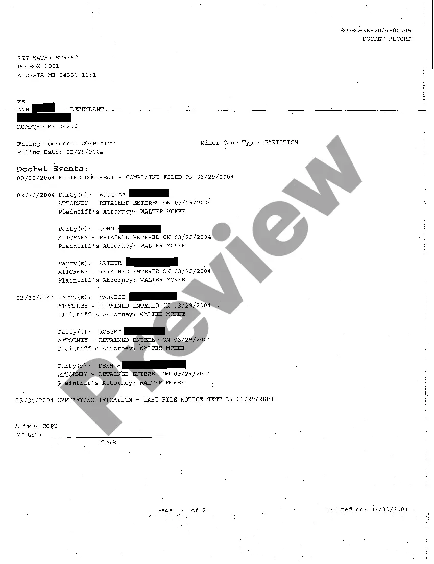 Preview A01 Complaint for Partition