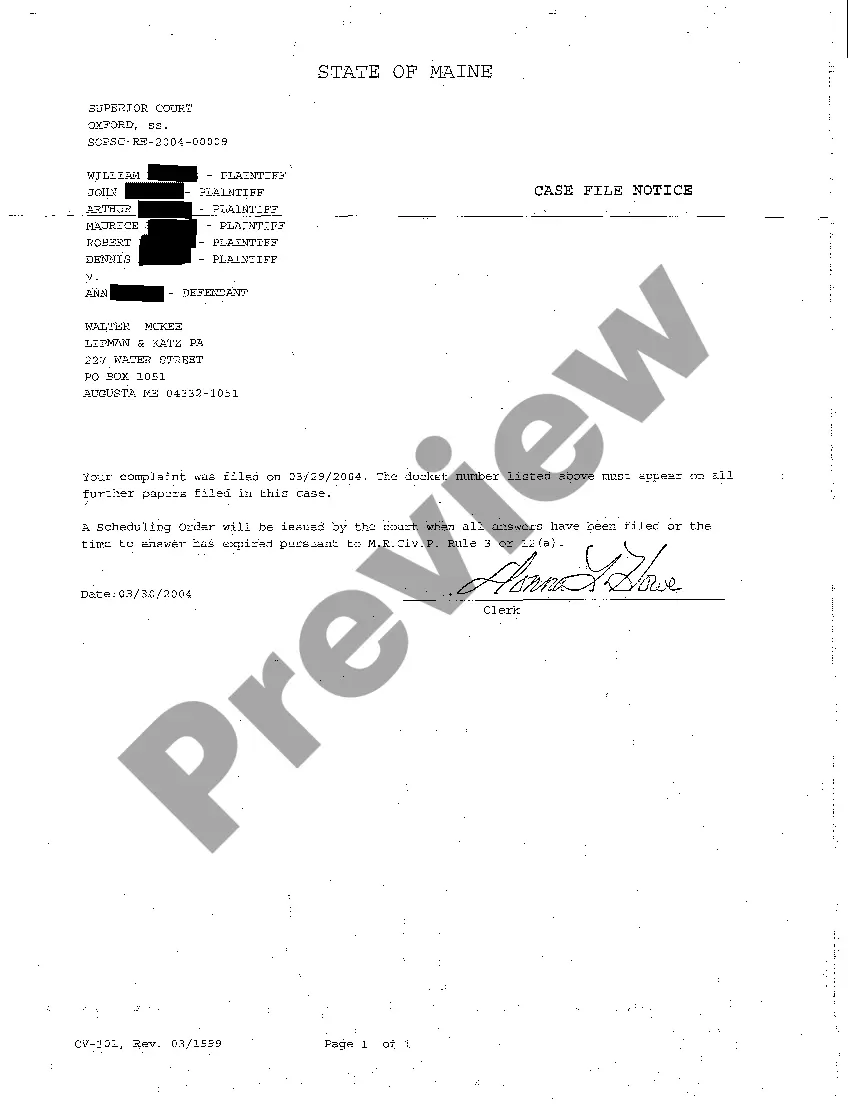 Preview A01 Complaint for Partition