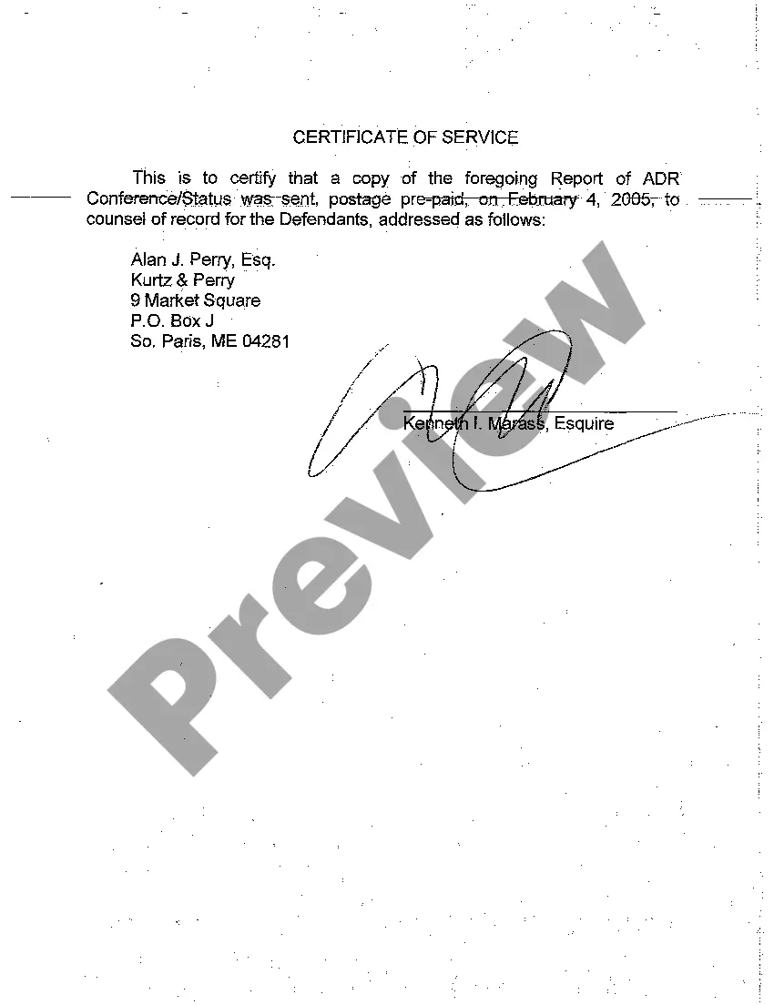 Preview A07 Report of ADR Conference - Status