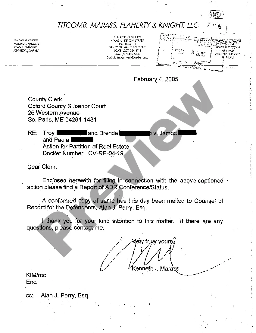 Preview A07 Report of ADR Conference - Status