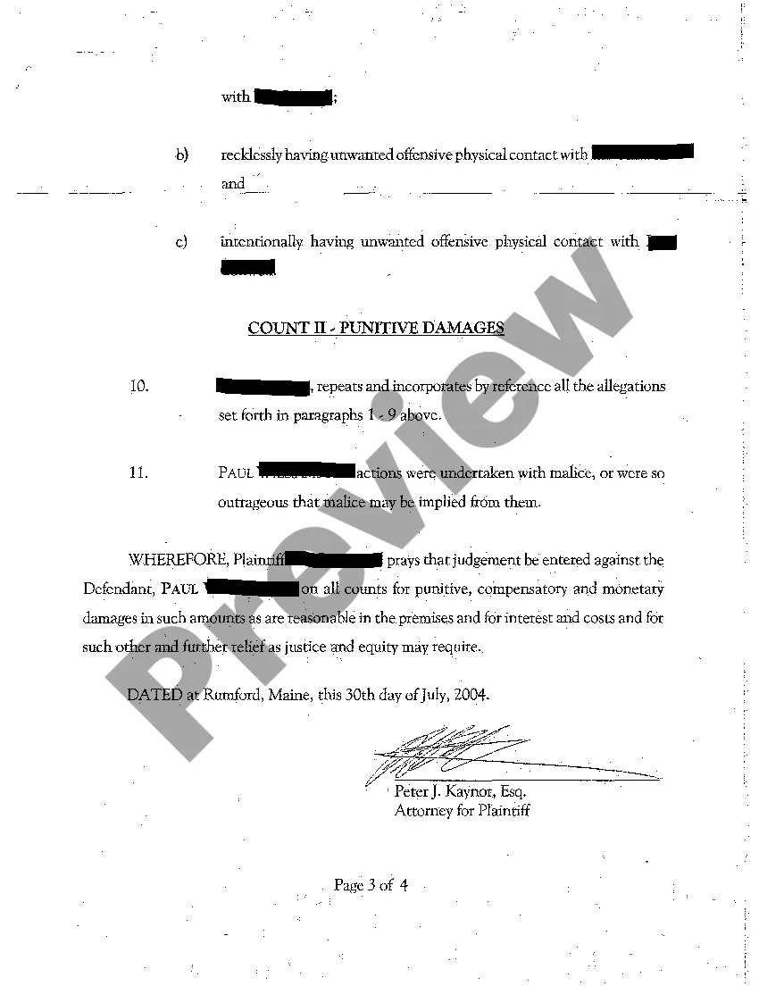 Preview A05 Amended Complaint with Punitive Damages