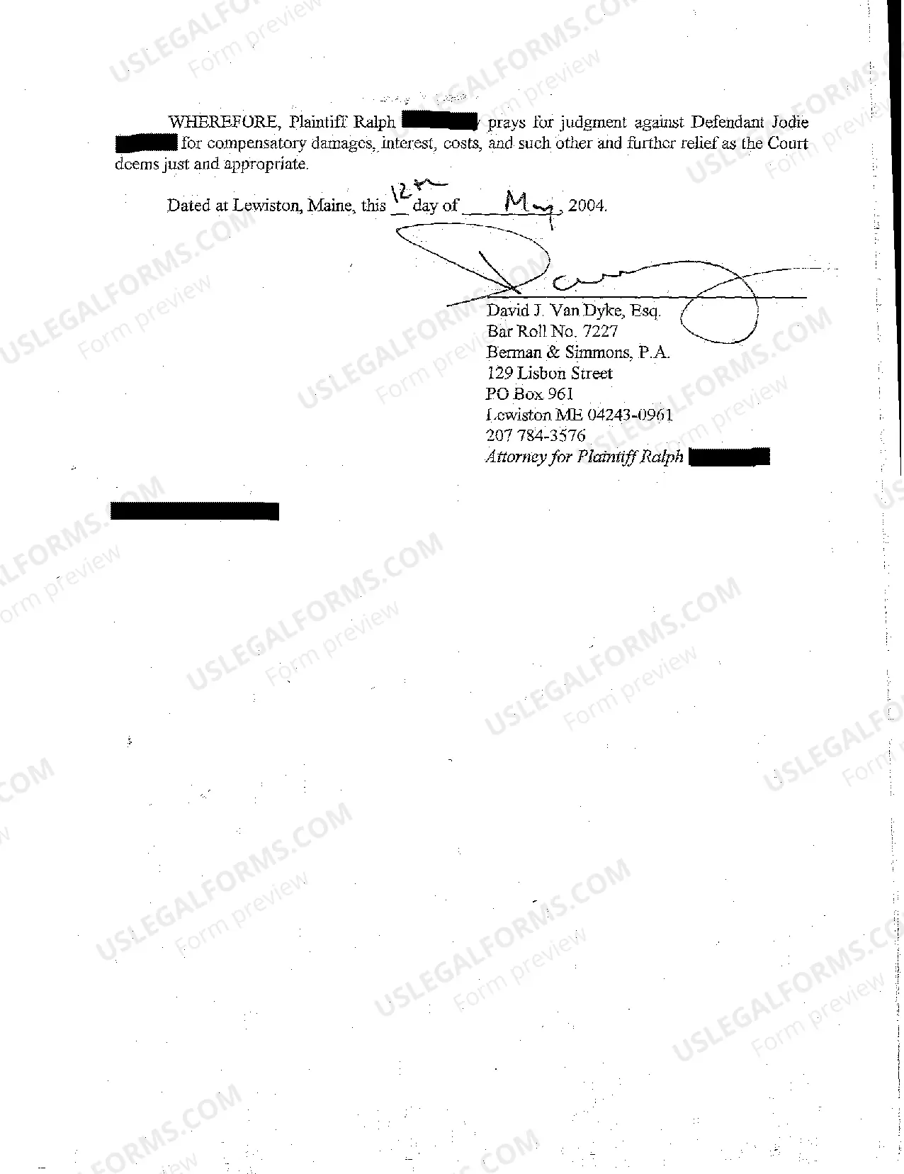 Preview A01 Complaint - Personal Injury Due to Negligence in the Operation of Excavator