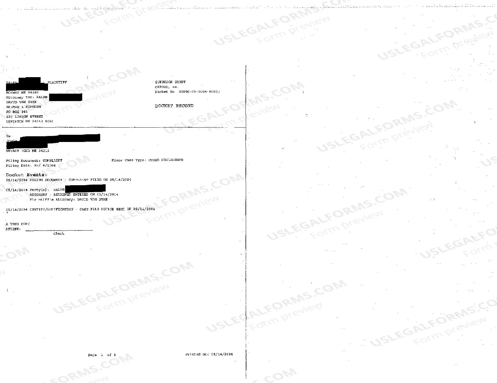 Preview A01 Complaint - Personal Injury Due to Negligence in the Operation of Excavator