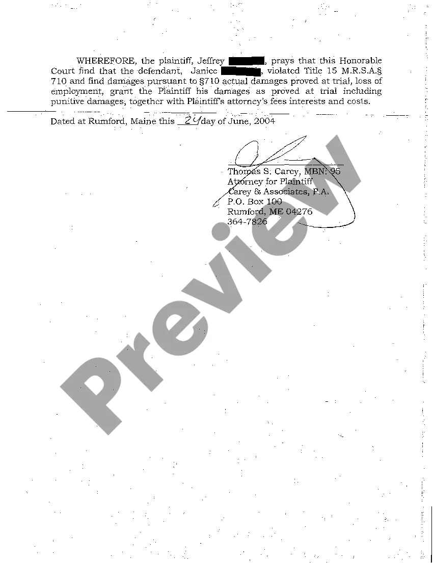 Get A01 Complaint - Invasion of Privacy - Intentional Infliction of Emotional Distress - Interception of Communication Preview A01 Complaint - Invasion of Privacy - Intentional Infliction of Emotional Distress - Interception of Communication