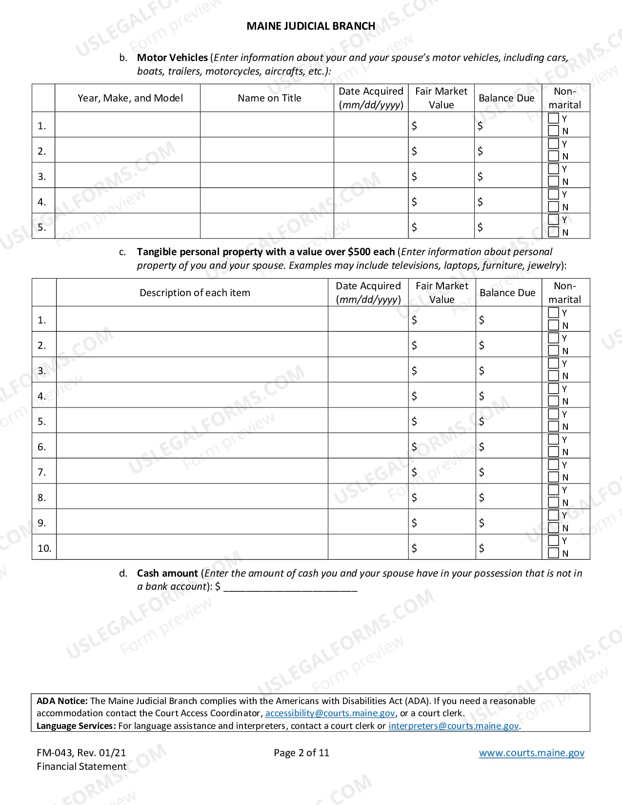 Preview Financial Statement
